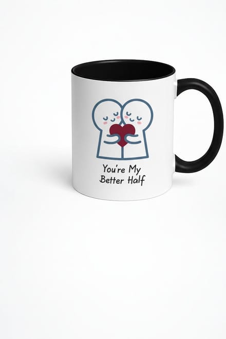 Mok 'You're My Better Half' | Romantisch Cadeau voor Je Liefde & Partner | Koppel Design