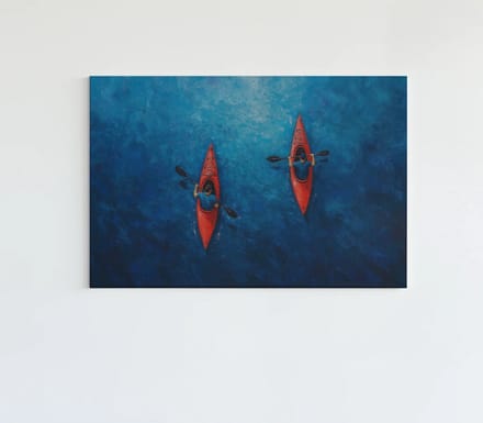 Canvas Schilderij - Stilte van de Zee - Wanddecoratie - 60x40x2 cm