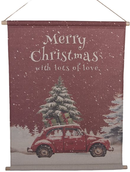 Clayre & Eef Wandkleed 76x3x97 cm Rood Textiel