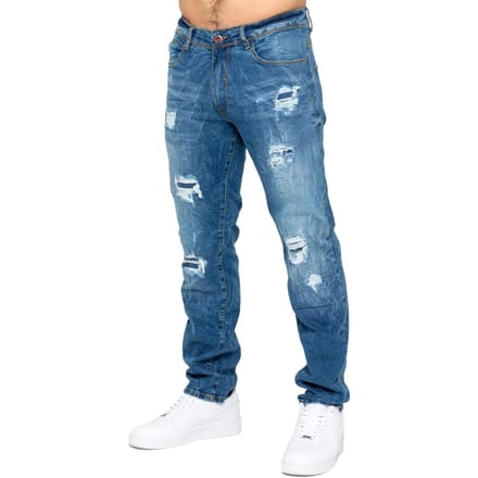 Enzo | Heren Gescheurde Denim Jeans