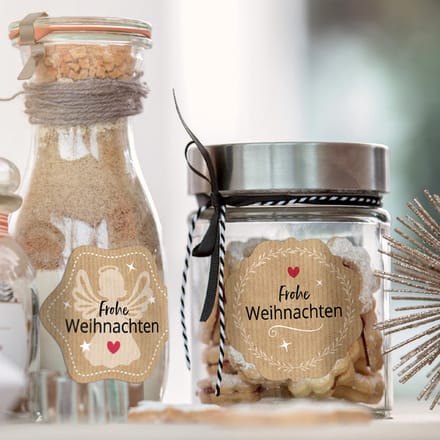 Avery Etiket Z-design Christmas pakje a 1 vel gouden kerst