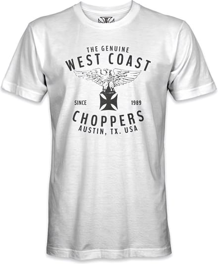 West Coast Choppers Heren-T-shirt Rennabteilung Tee White