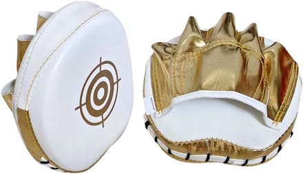 Boksen Stootkussens - Trappen Handdoel Workout - Vechtsport Training - Ergonomisch Ontwerp - 17 x 16 cm - Goud