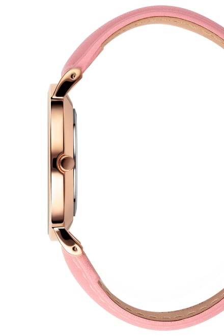 Orphelia Perla OF711808 Horloge - Leer - Roze - Ø 36 mm