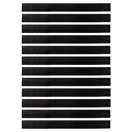 vidaXL - Zelfklevende - Deurborstels - 12 - st - Bruin - 100 - cm - Aluminiumlegering