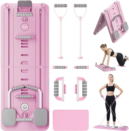 Foompad® - Pilates Board - Set - Reformer - Opvouwbaar - Roze - Incl. Telefoonhouder!