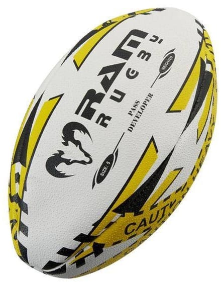 Pass Developer rugbybal - Verzwaarde bal - 3D Grip - Topmerk RAM Rugby - Maat 5