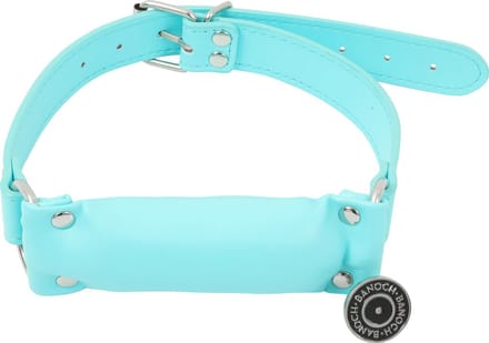 Banoch - Bit gag soft straight blue - bitgag van imitatieleer blauw