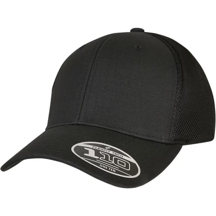 Flexfit - 110 Ripstop Mesh Snapback Pet - Zwart