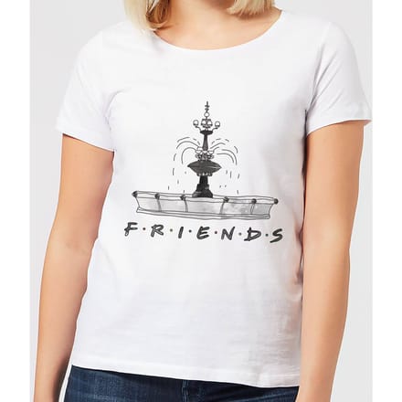 Friends Fountain Sketch dames t-shirt - Wit - M