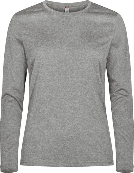 Clique Basic Active-T L/S Women 029041 - Grijsmelange - 36/S