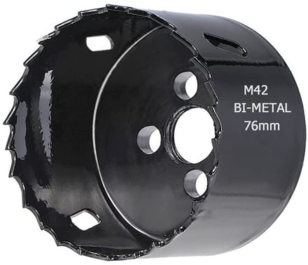 Gatenzaagblad 76 mm voor Metaal en Hout, Bi-Metaal Boren