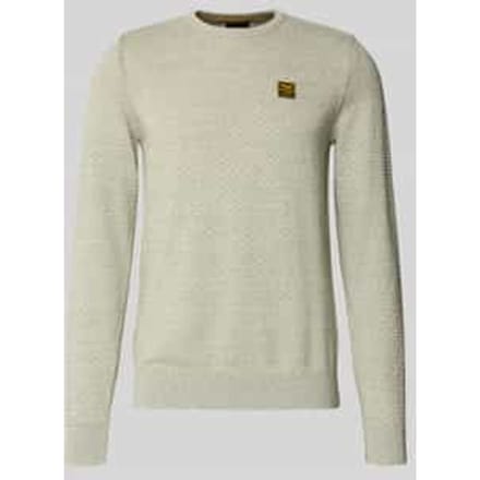 Gebreide pullover met geribde boorden
