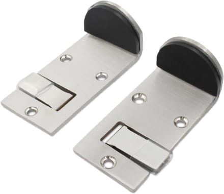 Vloerdeurstopper - Robuuste stop - Muren beschermen - Opvouwbaar ontwerp - 13x9x9 cm - Zilver