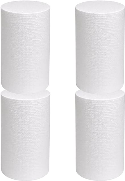 Piepschuim vormen - cilinder - 4x - D15 x L30 cm - styropor hobby / DIY vorm - basis knutselfiguren