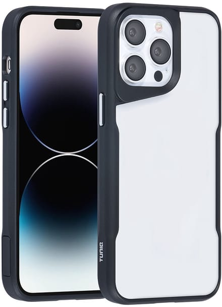 TUNIQ Back cover - iPhone 14 Pro Max - Black - Minimalistisch design - Val- en krasbestendig