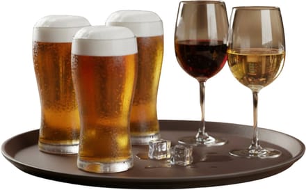 Gerimport Horeca Dienblad - antislip - bruin - kunststof - D40 cm