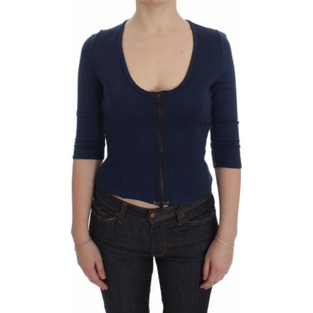 Exte Zipup Blouse Driekwart Mouwen