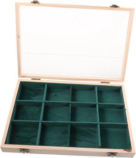 Sieraden Vitrinekast - Sieraden Organizer - Thuis Opbergen - Ruime Opzet - 35 cm Breed - Groen