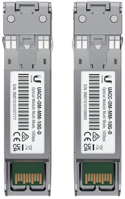 Ubiquiti UACC-OM-MM-10G-D-2 / Fiber Multi-Mode Module 10G 2-Pack: UACC-OM-MM-10G-D-2 / Vezel Multi-mode module 10G, verpakking van 2 stuks