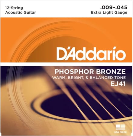 D'Addario EJ41 Akoestische Gitaarsnaren 12-Snarig (9-45)