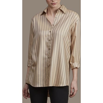 Stenströms Dina Shirt, Long Beige Stripe Taglia: 40 | Maglie a manica lunga Outlet | Donna | Marrone