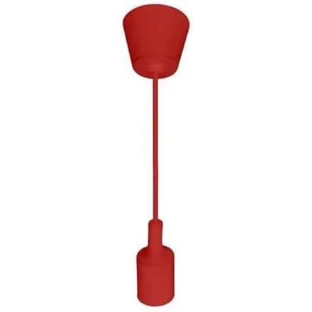 Suspension câble rouge (1m) E27 IP20 max 60W rouge