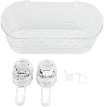 Dailygoods- Douche Caddy Waterdicht - Badkamer Organizer - Zuignap Houder - Multifunctionele Opberghouder - Compact Ontwerp - 26,7x16,5x7,6cm