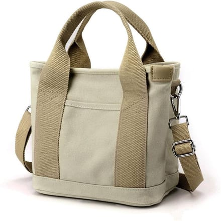 Dames kleine tas met ritssluiting Mode Dame Enkele schouder Draagbare verdikte canvas Mobiele telefoon emmer draagtas