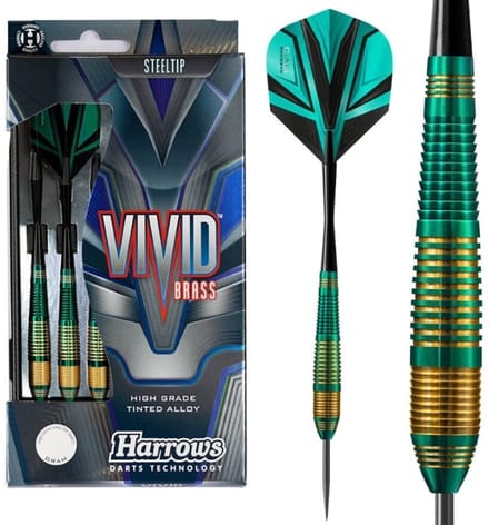 Harrows Vivid Green Brass - Dartpijlen