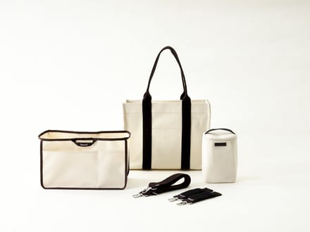 Bebefit Ally Tote Bag - Complete Luiertas Set met Organizer - Creme Beige / Donker Bruin