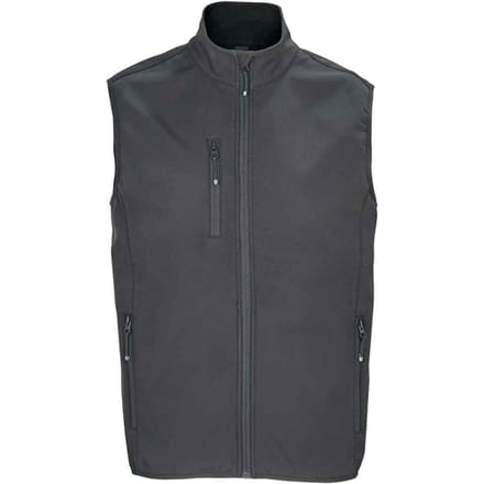 SOLS Heren Falcon Softshell Bodywarmer met rits (Houtskool Grijs Effen)