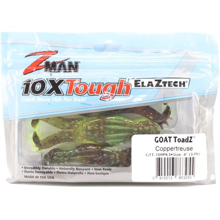 Zman Zacht Kunstaas Geit ToadZ 4 Inch 3/Pack Coppertreuse (3055)