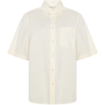 Dameshemd KnowledgeCotton Apparel Loose Seersucker