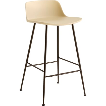 &Tradition Rely Barstoel HW81 & HW86 - beige sand - gebronsd - Hoogte 78,5 cm