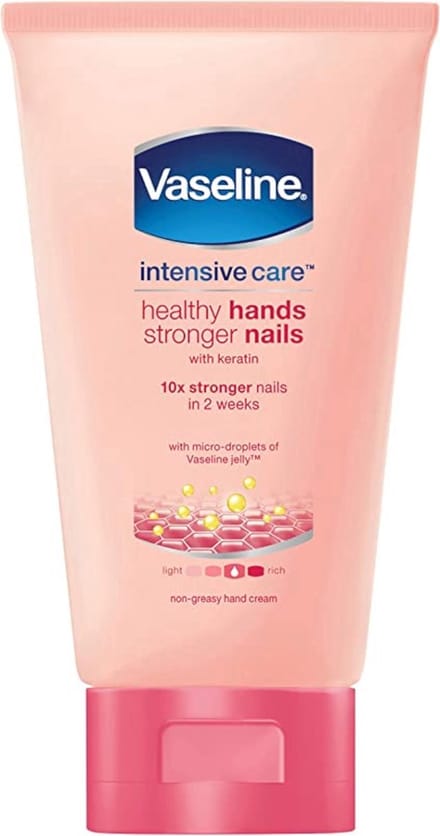 Vaseline Handcreme - Healthy hands & stronger nails 75 ml - Voordeelverpakking 12 stuks