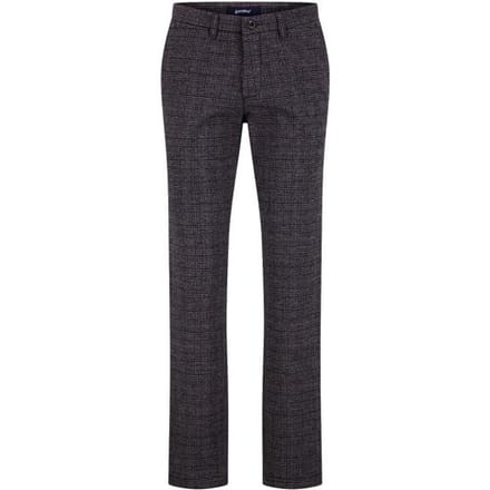Gardeur Broek Bono Cotton Blend Check Donker Grijs / male