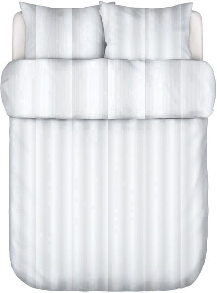 Marc O'Polo Classic Fine Stripe Dekbedovertrek Biologisch Katoen Denim blue - Lits-Jumeaux - 240x200/220 cm