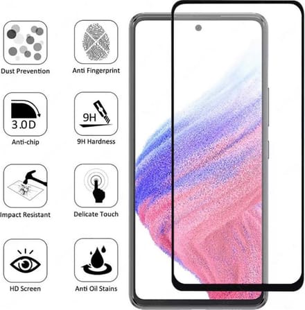 Shop4 - Samsung Galaxy A73 5G Glazen Screenprotector - Edge-To-Edge Gehard Glas Transparant