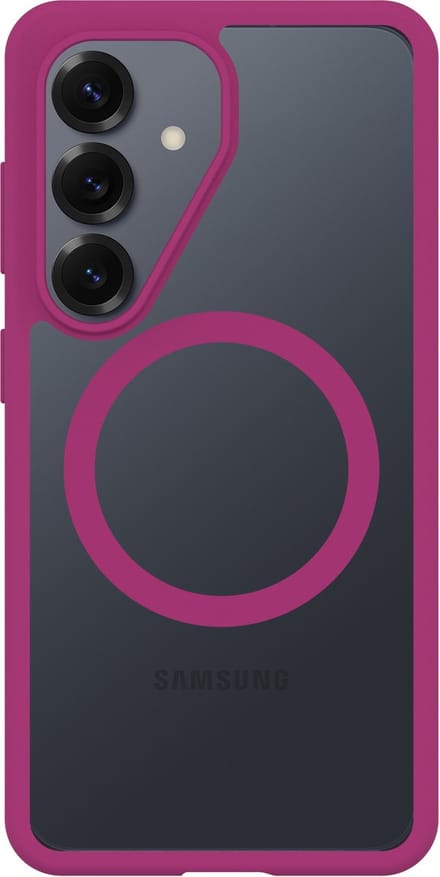 OtterBox React Hoesje Geschikt voor Samsung Galaxy S26 | Compatibel met MagSafe / Qi2 | Back Cover Roze Transparant
