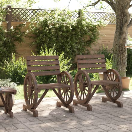 vidaXL - Tuinstoelen - 2 - st - 58x58x78,5 - cm - massief - vurenhout