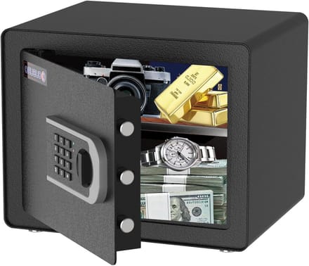Kluis - Veiligheidsbox - Waardevolle Spullen - Digitale Code - 38 Liter - Zwart