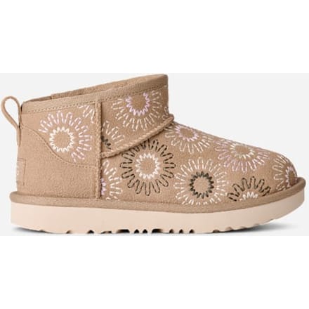 UGG® Classic Ultra Mini Sun Stitch laars in Brown, Maat 38, Suede