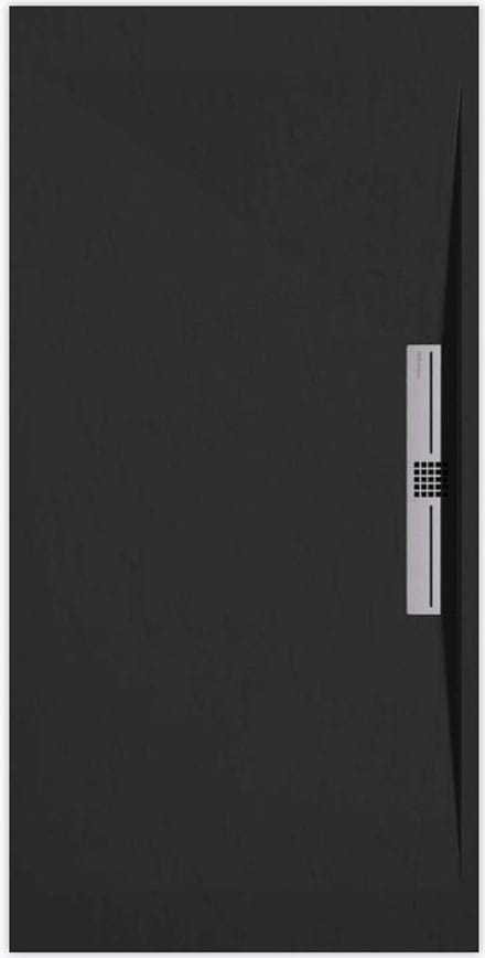 Sanifun douchebak Stone Side Black Slate 900 x 800 S
