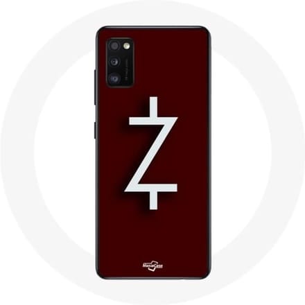 Coque pour Samsung Galaxy A41 Ozark Saison 4 Logo Z Blanc Fond Rouge