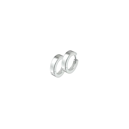 The Jewelry Collection Klapoorringen Vlak - Zilver