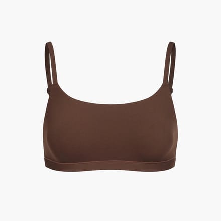 cfab - Bralette met ronde hals - Bruin - 2XL - BH Zonder Beugel Voorgevormd - Ondergoed - Naadlos