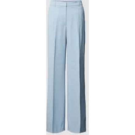 Stoffen broek van viscosemix met persplooien