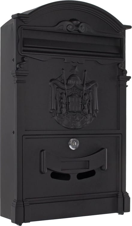 ROTTNER Brievenbus Sophia - 41 x 26 x 9 cm - Zwart