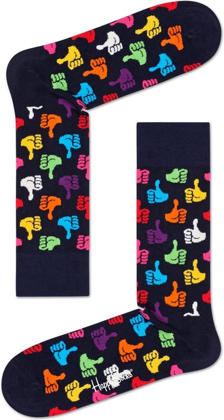 Happy Socks - Thumbs Up -  Donkerblauw multi - Unisex - Maat 41-46